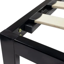 Sommier à Lattes Avec Pieds En Acier Robuste 160x200 Cm Noir