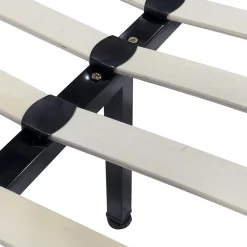 Sommier à Lattes Avec Pieds En Acier Robuste 160x200 Cm Noir