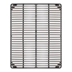 Sommier à Lattes En Acier Avec Bande Stabilisatrice Noir 160x200 Cm Sans Pieds