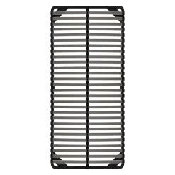 Sommier à Lattes En Acier Avec Bande Stabilisatrice Noir 80x200 Cm Sans Pieds