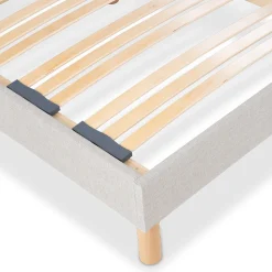 Sommier à lattes en bois Capitole 160x200 cm Coloris Gris clair Livré en kit
