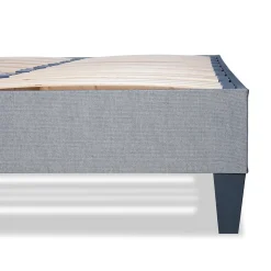 Sommier à lattes en bois Ergostar 140x190 cm Coloris Gris clair Livré en kit