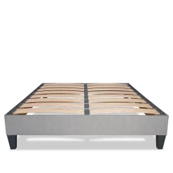 Sommier à lattes en bois Ergostar 140x190 cm Coloris Gris clair Livré en kit