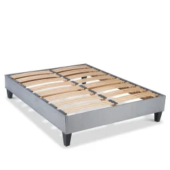 Sommier à lattes en bois Ergostar 160x200 cm Coloris Gris clair Livré en kit