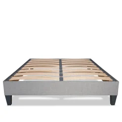 Sommier à lattes en bois Ergostar 160x200 cm Coloris Gris clair Livré en kit