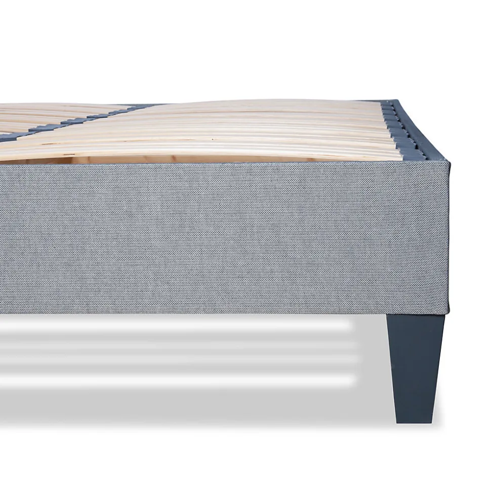 Sommier à lattes en bois Ergostar 140x200 cm Coloris Gris clair Livré en kit