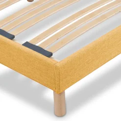 Sommier à lattes en bois Lumière 140x190 cm Coloris Jaune Livré en kit