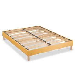 Sommier à lattes en bois Lumière 140x200 cm Coloris Jaune Livré en kit