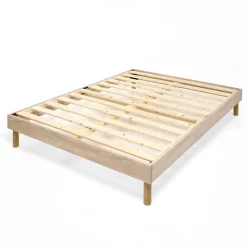 Sommier à lattes en kit 160x200 cm avec pieds