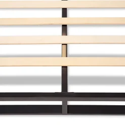 Sommier à lattes en métal Leonidas 140x190 cm Coloris Noir Livré en kit