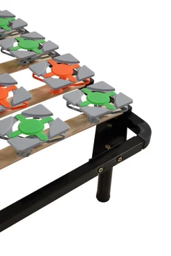 Sommier à Lattes Ergonomique Avec Plots De Soutien 200x200 Cm Avec Pieds