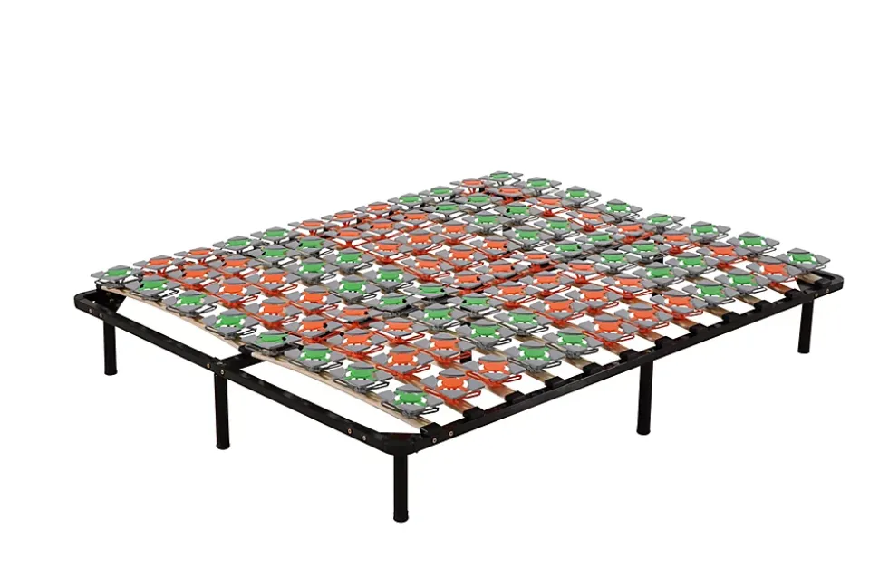 Sommier à Lattes Ergonomique Avec Plots De Soutien 140x200 Cm Avec Pieds
