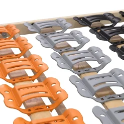 Sommier à Lattes Ergonomique Cadre En Bois Avec Plots De Soutien 140x200 Cm