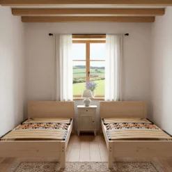 Sommier à Lattes Ergonomique En Bois Avec Plots De Soutien 7 Zones De Confort 120x200 Cm