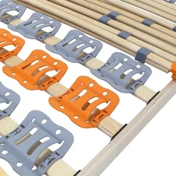 Sommier à Lattes Ergonomique En Bois Avec Plots De Soutien 7 Zones De Confort 120x200 Cm