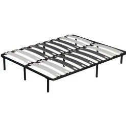 Sommier à Lattes Larges 200x200 Cm Avec Pieds