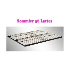 Sommier à lattes multiplis résistant fermeté réglable 140X200 cm