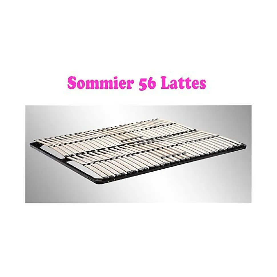 Sommier à lattes multiplis résistant fermeté réglable 140X200 cm