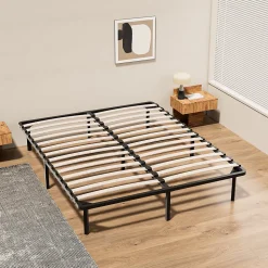 Sommier à Lattes sur Pieds, Lit 2x13 Lattes,7 Pieds Inclus,140x190CM Dewinner