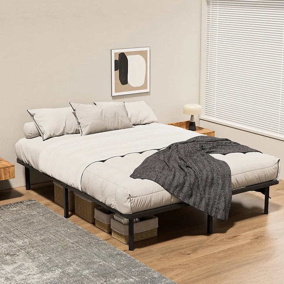 Sommier à Lattes sur Pieds, Lit 2x13 Lattes,7 Pieds Inclus,140x190CM Dewinner