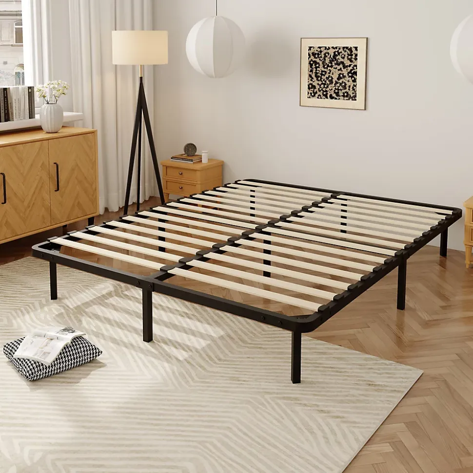 Sommier à Lattes sur Pieds,7 Pieds Inclus ,Lit 2x13 Lattes,140x190 CM