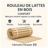 SOMMIER à LATTES 140x200 ou 140x190 SOMMIER à LATTES sur ROULEAU LATTES pour L