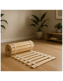 SOMMIER à LATTES 90x200 ou 90x190 SOMMIER à LATTES sur ROULEAU LATTES pour LIT