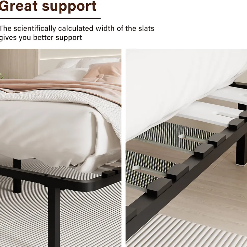 Sommier à Lattes 160x200cm, 20 lattes bois, 6 Pieds Inclus