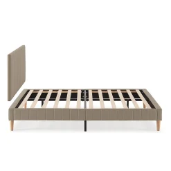 Sommier + tête de lit Eris 140x200 cm Beige