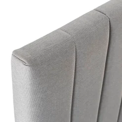 Sommier + tête de lit Eris 140x190 cm Gris clair