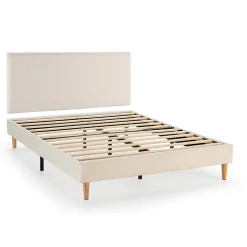 Sommier + tête de lit Niebla 150x190 cm Beige