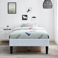 Sommier - 90x190 cm - déhoussable - confort optimal - usage quotidien - style moderne - pieds 20 cm