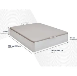 Sommier Bultex COFFRE SPACE UP 140x190