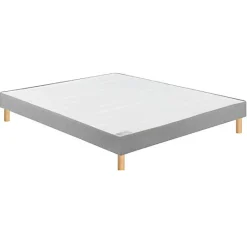 Sommier Bultex CONFORT FERME VIGOROSO DECO 200x200 Jersey Gris foncé Lattes