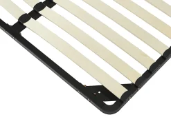 Sommier cadre à lattes 180 x 200 cm - 2x19 lattes - Avec pieds - Noir - KALISTA de YSMÉE