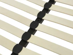 Sommier cadre à lattes 120 x 190 cm - 2x19 lattes - Sans pieds - Noir - KALISTA de YSMÉE