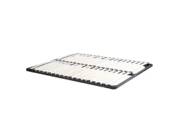 Sommier cadre à lattes 120 x 190 cm - 2x19 lattes - Sans pieds - Noir - KALISTA de YSMÉE