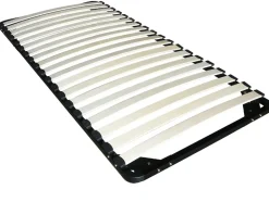 Sommier cadre à lattes 90 x 200 cm -19 lattes - Sans pieds - Noir - KALISTA de YSMÉE