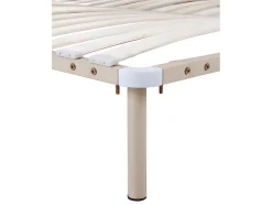 Sommier cadre à lattes 140 x 190 cm - 2x19 lattes avec pieds - Beige - KALISTA de YSMÉE