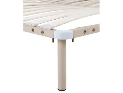 Sommier cadre à lattes 140 x 190 cm - 2x19 lattes avec pieds - Beige - KALISTA de YSMÉE