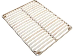 Sommier cadre à lattes 160 x 200 cm - 2x19 lattes - Sans pieds - Beige - KALISTA de YSMÉE