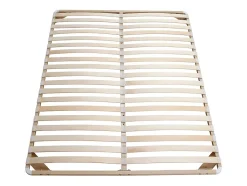 Sommier cadre à lattes 160 x 200 cm - 2x19 lattes - Sans pieds - Beige - KALISTA de YSMÉE