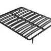 Sommier cadre à lattes 160 x 200 cm - 2 x 15 lattes - 3 zones soutien lombaire renforcé - Avec pied - Noir - CERRISI de YSMÉE