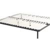 Sommier cadre à lattes 120 x 190 cm - 2x19 lattes - Avec pieds - Noir - KALISTA de YSMÉE