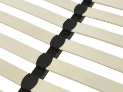 Sommier cadre à lattes 140 x 190 cm - 2x19 lattes - Avec pieds - Noir - KALISTA de YSMÉE