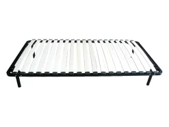 Sommier cadre à lattes 90 x 190 cm - 19 lattes - Avec pieds- Noir - KALISTA de YSMÉE