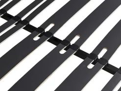 Sommier cadre à lattes 140 x 190 cm - 2 x 15 lattes - 3 zones soutien lombaire renforcé - Sans pied - Noir - CERRISI de YSMÉE