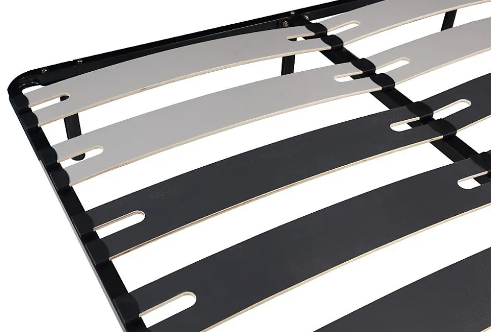 Sommier Cadre à Lattes Metal 29 cm - 120x200 - 9 Larges Lattes de 12,5 cm - Metal Épaisseur 1,2 mm - Solide et Confortable - CADRE