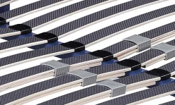 Sommier Cadre à lattes Renforcé 140x190 cm - Compatible avec tous matelas - Soutien réglable - 17 lattes en 9mm - Structure métal