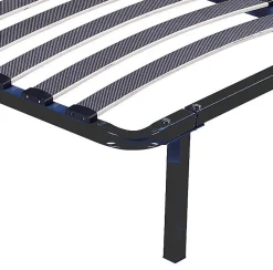 Sommier Cadre à lattes Renforcé 180x200 cm - Compatible avec tous matelas - Soutien réglable - 17 lattes en 9mm - Structure métal